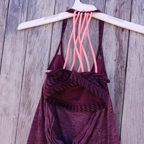 Lululemon Womens Sz 2 Lighten Up Tank Heathered Workout Bra Top In One Luxtreme - Picture 4 of 7